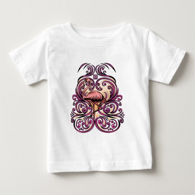 T-shirt Pour Bébé Rose exotique (Devant)