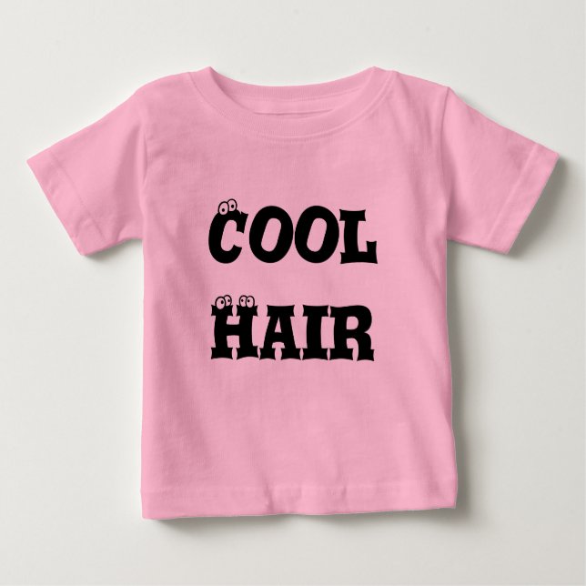 T-shirt Pour Bébé Rose frais de cheveux de bébé (Devant)