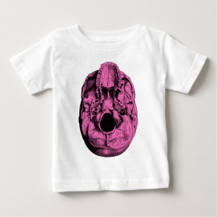 T-shirt Pour Bébé Rose humain anatomique de base de crâne