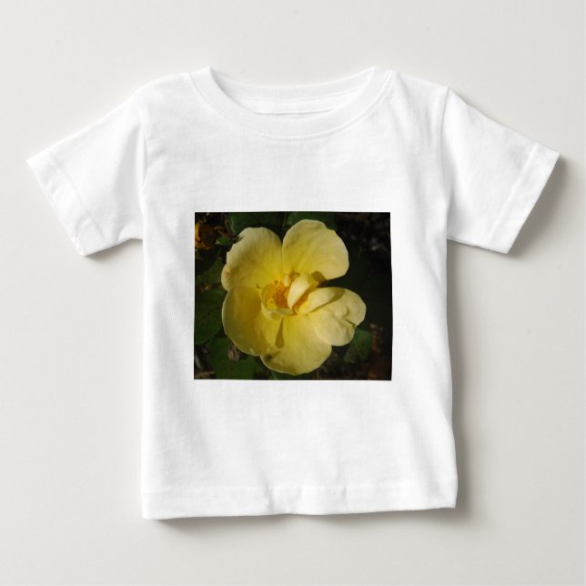 T-shirt Pour Bébé Rose jaune sauvage (Devant)