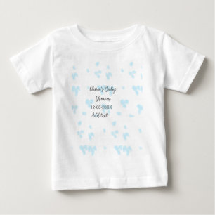 T-shirt Pour Bébé Rose mignon baby shower aquarelle moderne dat
