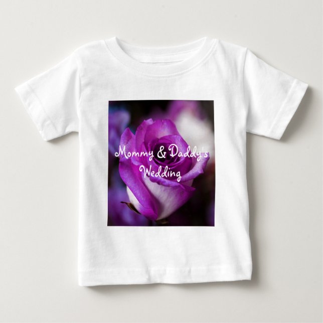 T-shirt Pour Bébé Rose pourpre (Devant)