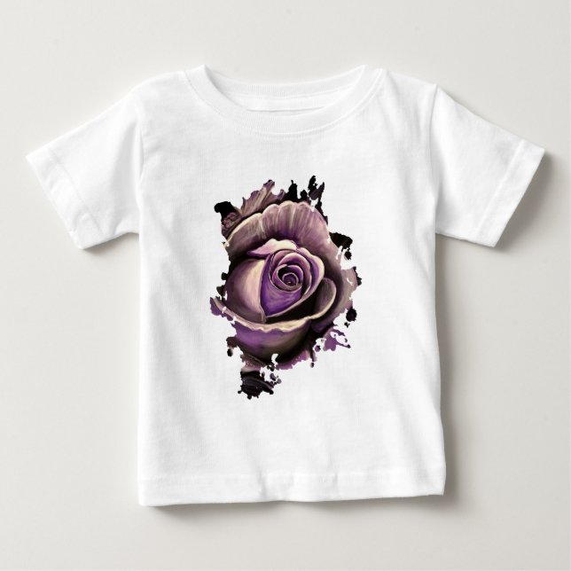 T-shirt Pour Bébé Rose pourpre (Devant)