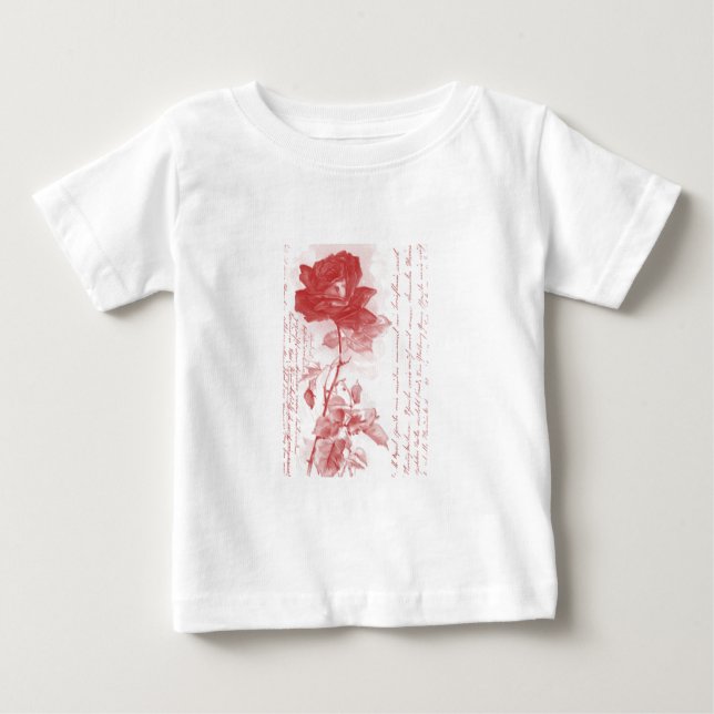 T-shirt Pour Bébé Rose rouge (Devant)
