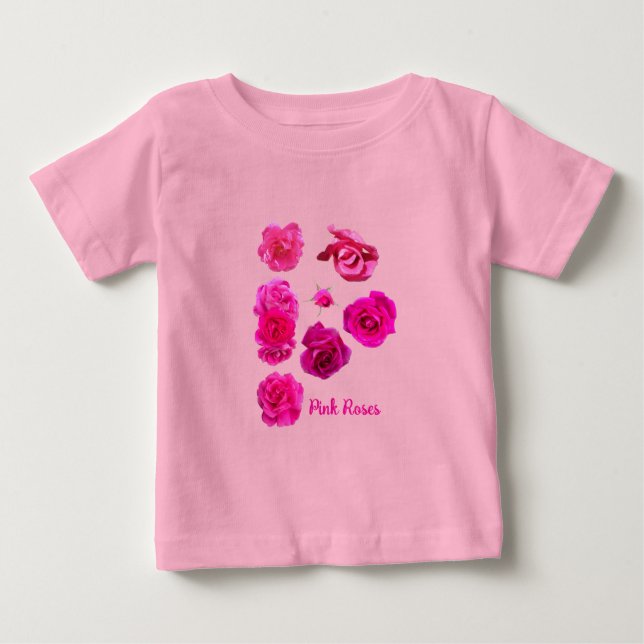 T-shirt Pour Bébé Roses Roses  (Devant)