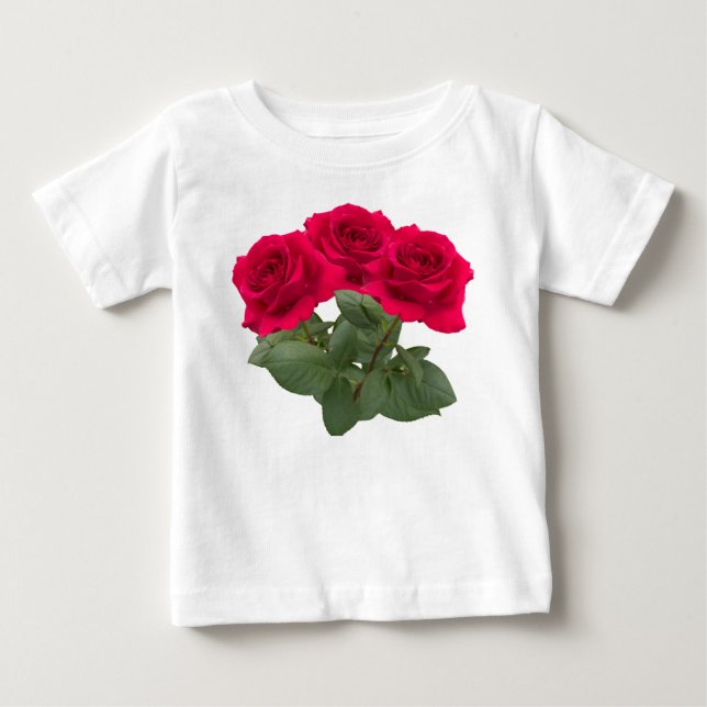 T-shirt Pour Bébé Roses rouges (Devant)