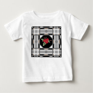 T-shirt Pour Bébé Roses rouges, rétro