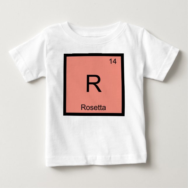 T-shirt Pour Bébé Rosetta Nom Chimie Élément Tableau périodique (Devant)
