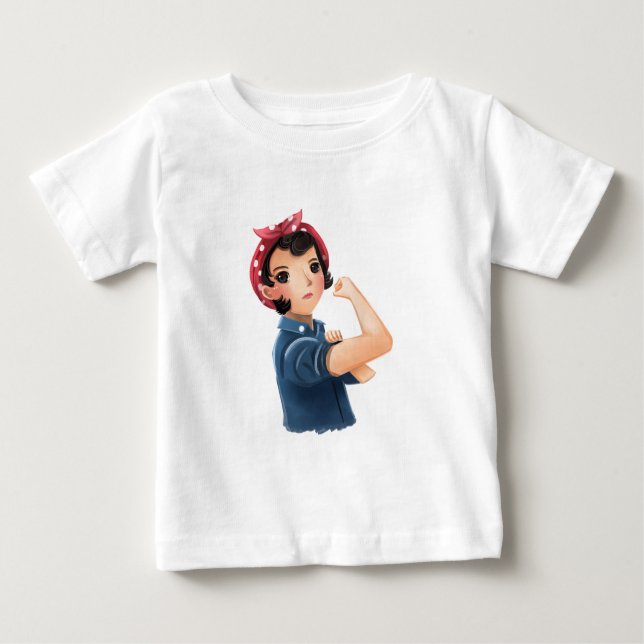 T-shirt Pour Bébé rosie les femmes de rivoir nous pouvons le faire ! (Devant)