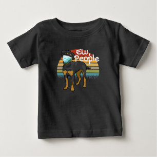 T-shirt Pour Bébé Rotweiler Chiot avec Masque - Personnes - Rottweil