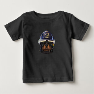 T-shirt Pour Bébé rotweiler dowearfirefighter helpremium
