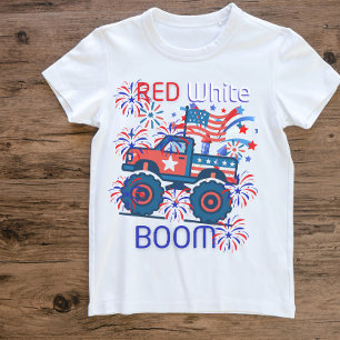 T-shirt Pour Bébé Rouge, blanc boom 4 juillet 250e anniversaire