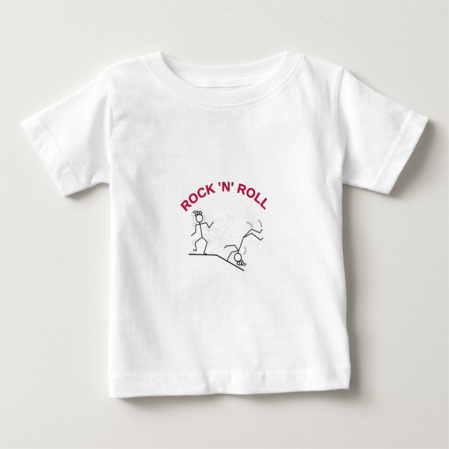 T-shirt Pour Bébé Rouleau Rock 'N' (Devant)