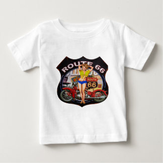 T-shirt Pour Bébé Route 66 avec moto