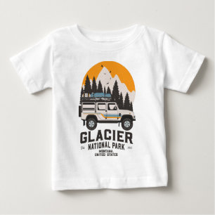 T-shirt Pour Bébé Route du parc national du Glacier vintage Montana