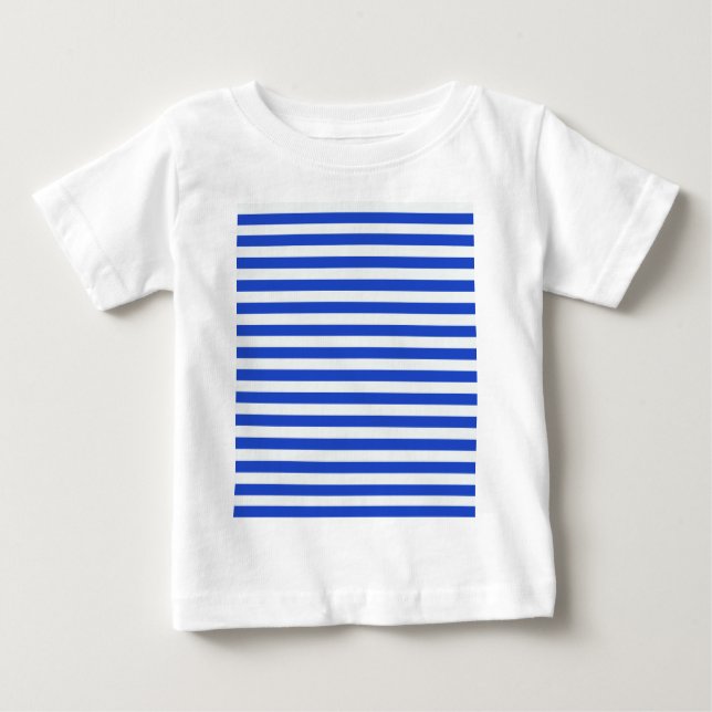 T-shirt Pour Bébé Royal Blue Combination Stripes par Shirley Taylor (Devant)