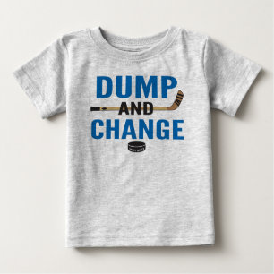 T-shirt Pour Bébé Royal Blue Dump et Changer Hockey Baby