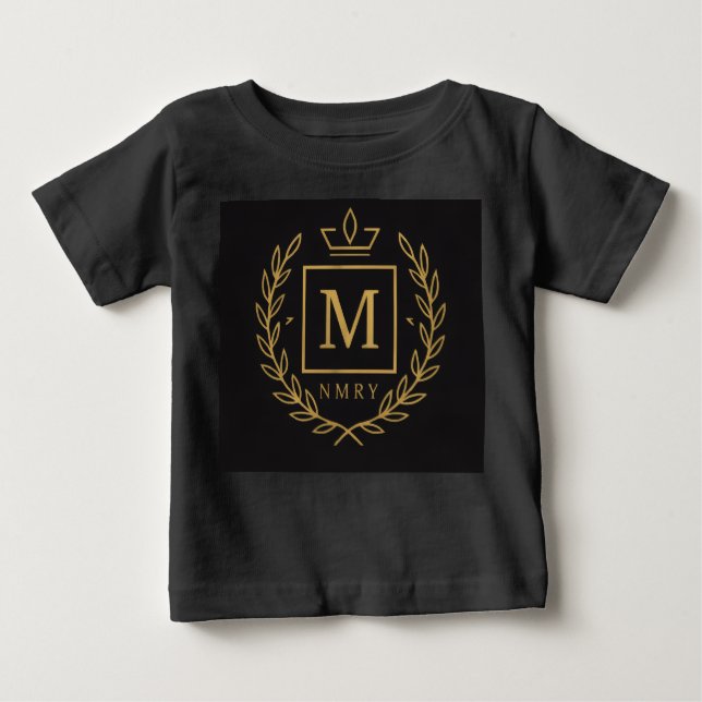 T-shirt Pour Bébé "Royal NMKY Emblem – Monogram M Crest Design" (Devant)