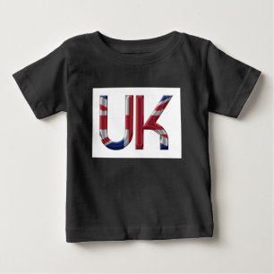 T-shirt Pour Bébé Royaume-Uni Union Jack British Drapeau Typographie