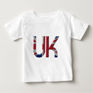 T-shirt Pour Bébé Royaume-Uni Union Jack British Drapeau Typographie