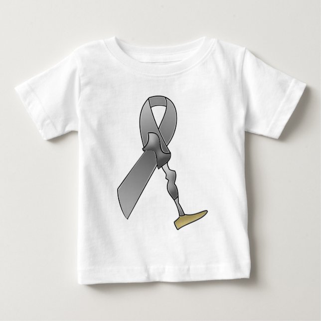 T-shirt Pour Bébé Ruban de conscience d'amputé (Devant)