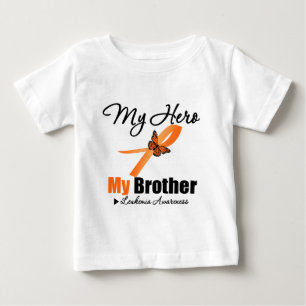 T-shirt Pour Bébé Ruban de leucémie Mon HERO Mon frère
