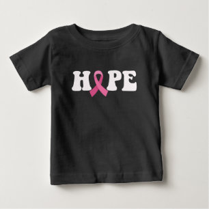 T-shirt Pour Bébé Ruban rose sensibilisation au cancer Espoir de can