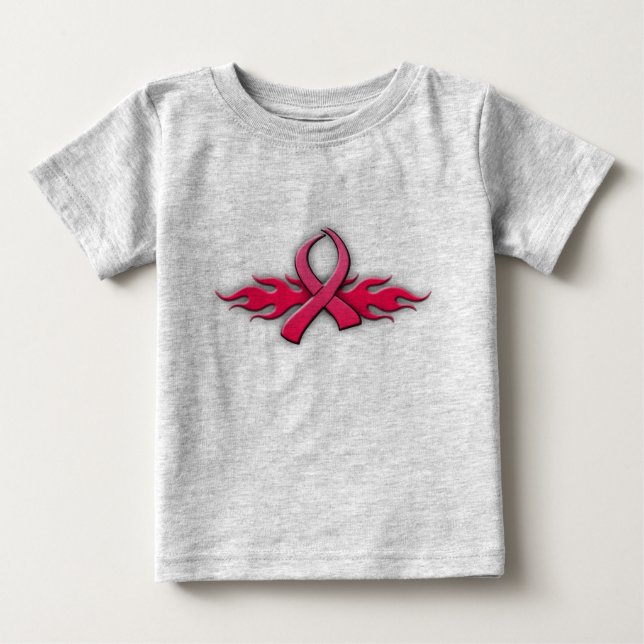 T-shirt Pour Bébé Ruban rose tribal (Devant)