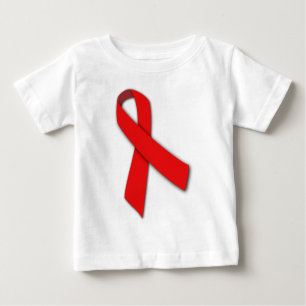 T-shirt Pour Bébé Ruban rouge de solidarité des personnes vivant
