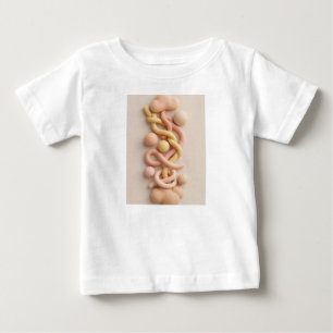 T-shirt Pour Bébé Rubans de Terre Cuite Interconnectés Verticaux Abs