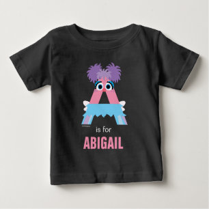 T-shirt Pour Bébé Rue Sésame   A est pour Abby