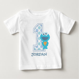 T-shirt Pour Bébé Rue Sésame Anniversaire du Monstre de Cookie