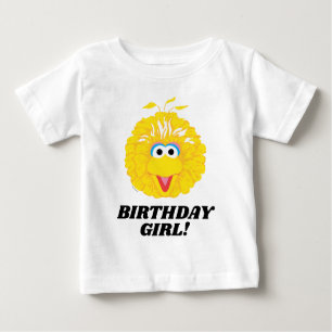 T-shirt Pour Bébé Rue Sésame Big Bird Birthday Girl