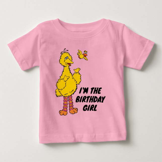 T-shirt Pour Bébé Rue Sésame | Big Bird & Little Bird Anniversaire (Devant)