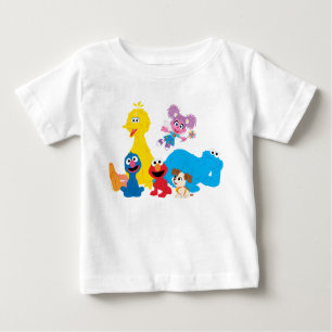 T-shirt Pour Bébé Rue Sésame Coloré Sesame Street Pals
