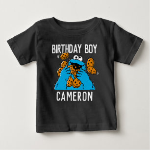 T-shirt Pour Bébé Rue Sésame   Cookie Monster 1er Anniversaire T-shi