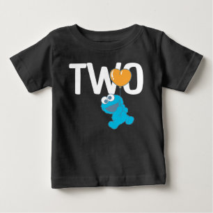 T-shirt Pour Bébé Rue Sésame Cookie Monster 2e anniversaire