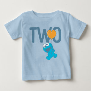 T-shirt Pour Bébé Rue Sésame   Cookie Monster 2e anniversaire