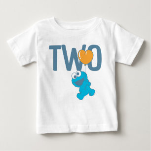 T-shirt Pour Bébé Rue Sésame   Cookie Monster 2e anniversaire