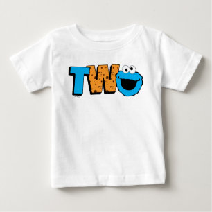 T-shirt Pour Bébé Rue Sésame Cookie Monster 2e anniversaire