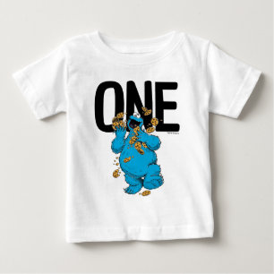 T-shirt Pour Bébé Rue Sésame   Cookie Monster Je suis un anniversair
