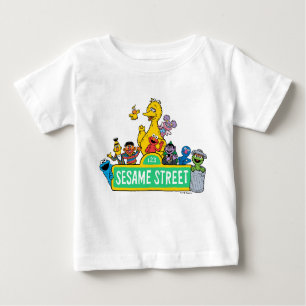 T-shirt Pour Bébé Rue Sésame Couleur complète avec Pals