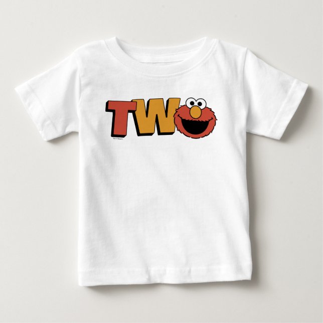 T-shirt Pour Bébé Rue Sésame | Elmo 2ème anniversaire (Devant)