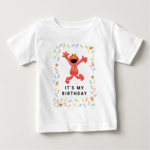 T-shirt Pour Bébé Rue Sésame Elmo   Anniversaire Crayon