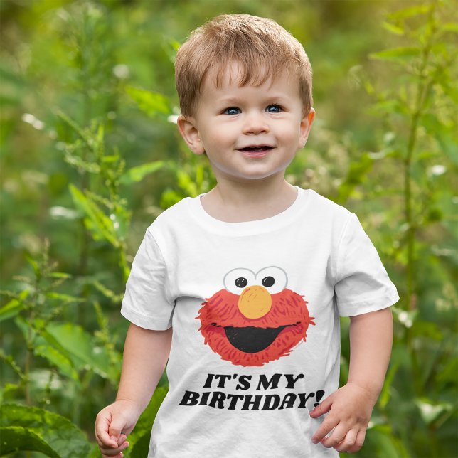 T-shirt Pour Bébé Rue Sésame | Elmo C'est mon anniversaire (Créateur téléchargé)