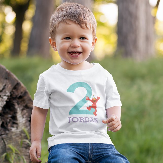 T-shirt Pour Bébé Rue Sésame | Elmo - Confetti 2e anniversaire (Créateur téléchargé)