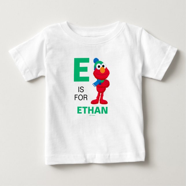 T-shirt Pour Bébé Rue Sésame | Elmo d'hiver (Devant)