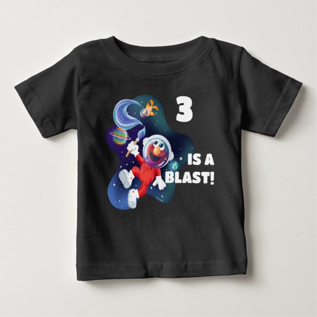 T-shirt Pour Bébé Rue Sésame | Elmo & Dorothy dans l'espace extra-at (Devant)