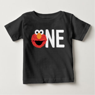 T-shirt Pour Bébé Rue Sésame   Elmo Face Je suis un anniversaire