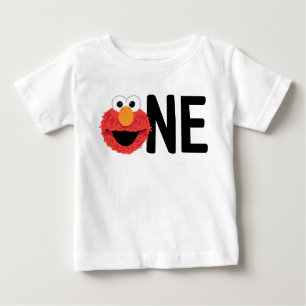 T-shirt Pour Bébé Rue Sésame   Elmo Face Je suis un anniversaire